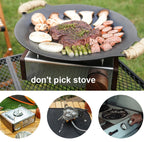 Outdoor Camping BBQ Cast Iron Grill Pan, Style: