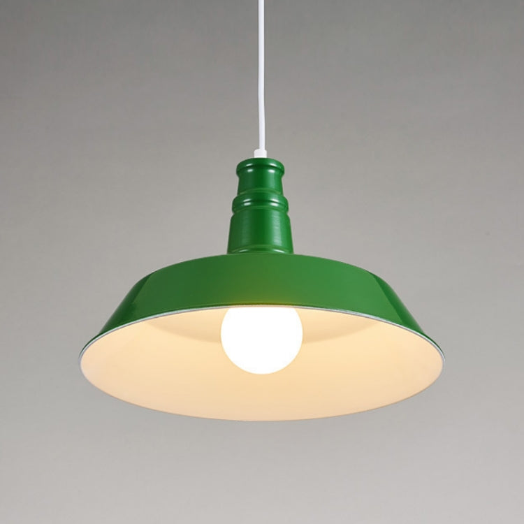 Bedroom Dining Bar Wrought Iron Single Head Chandelier, Without Bulb — 36cm (Green)