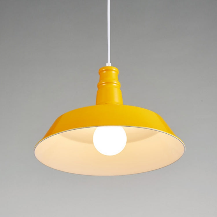 Bedroom Dining Bar Wrought Iron Single Head Chandelier, Without Bulb — 46cm (Yellow)