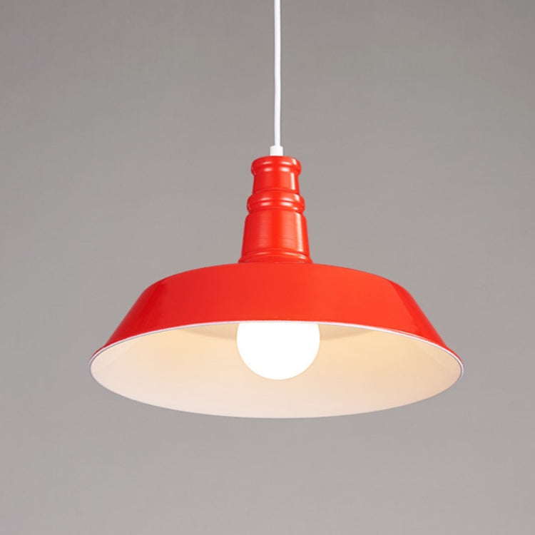 Bedroom Dining Bar Wrought Iron Single Head Chandelier, Without Bulb — 46cm (Red)