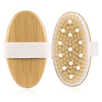Handleless Oval Massage Bath Brush, PPR Soft Beaded Boar Bristle — PPR Soft Beaded Boar Bristle