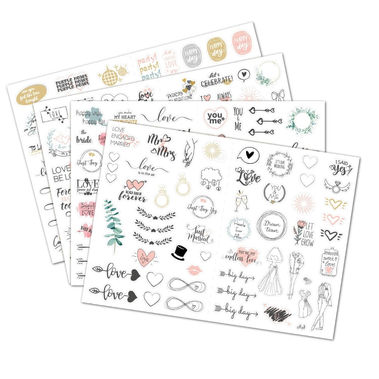 230 PCS Wedding Planning Stickers Engagement Planning Sticker Pack — Wedding Planning Stickers