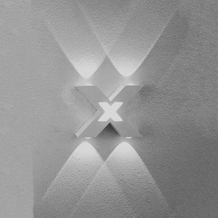 Bedroom Background Wall Lighting Outdoor Courtyard Waterproof Wall Lamp — White