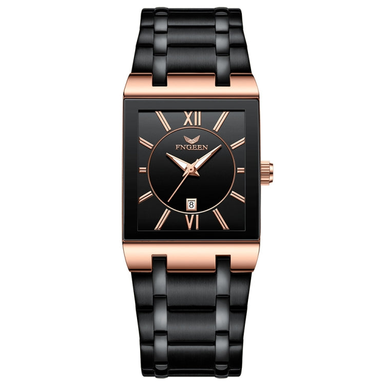 FNGEEN 3627 Waterproof Calendar Men Square Watch — Full Gold Gold Surface
