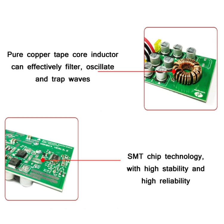 3A Waterproof Car Voltage Regulator, 72W 12V To 24V
