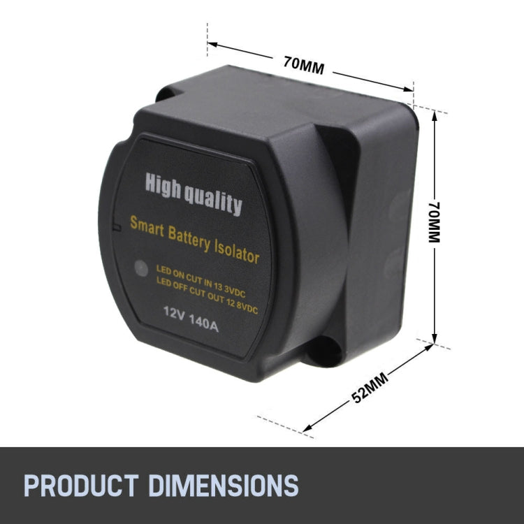 Route Yacht Off-Road Car Beach Car Double Battery System Voltage Sensitive Relay, 12V 140A
