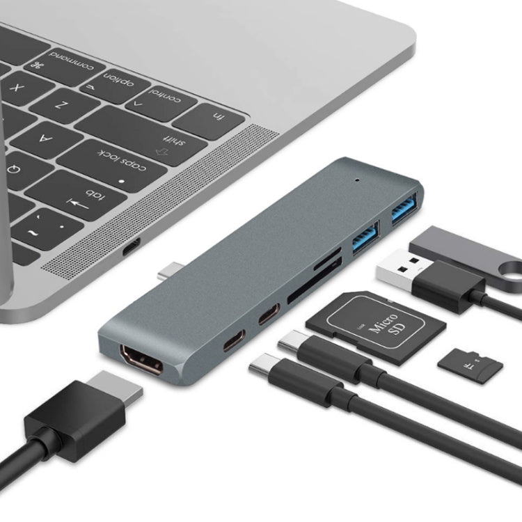 TYPE-C To 4K HDMI HUB Docking Station TF/SD Card Reader For MacBook Pro