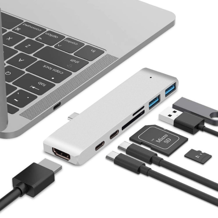 TYPE-C To 4K HDMI HUB Docking Station TF/SD Card Reader For MacBook Pro