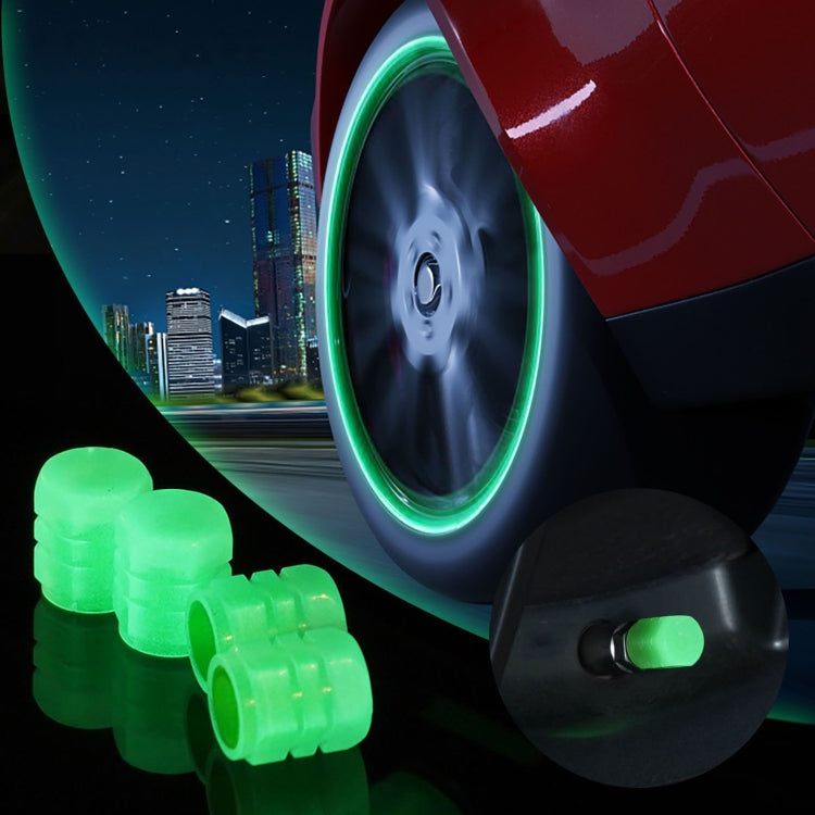 4pcs / Set Luminous Tire Valve Cap Electric Motorcycle Vacuum Tire Valve Cover, Style: Split Effect