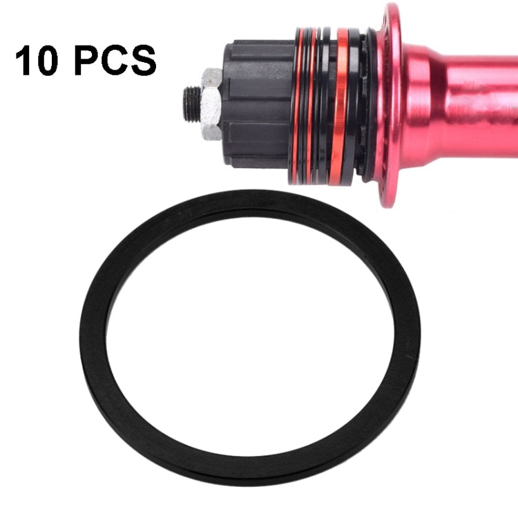 10 PCS FMFXTR Bicycle BB Middle Shaft Flying Wheel Cushion, Thickness: — 2mm (Black)