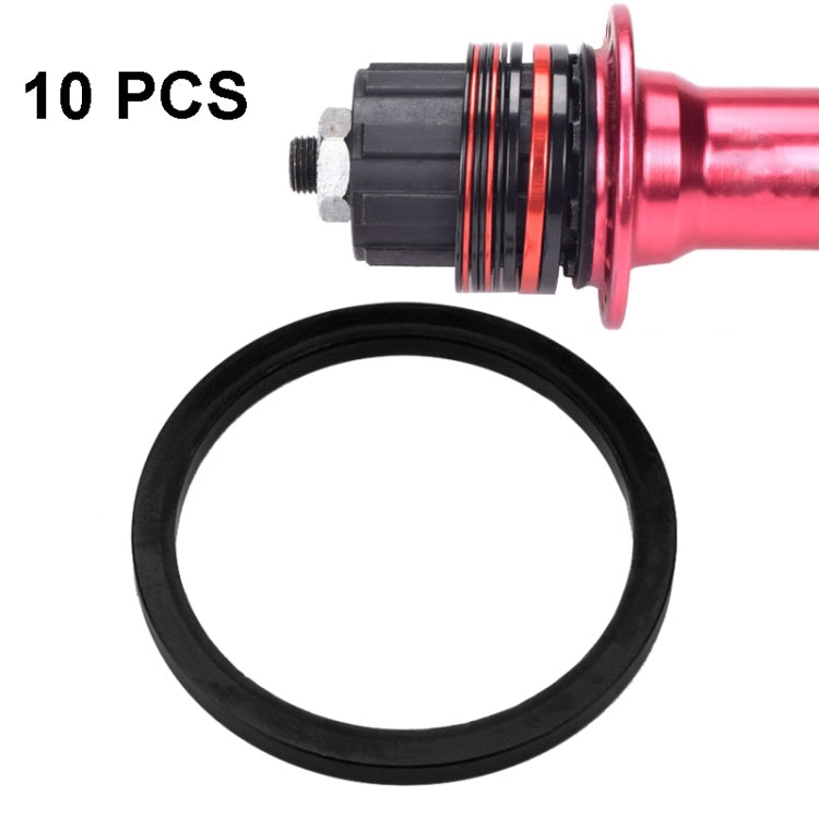 10 PCS FMFXTR Bicycle BB Middle Shaft Flying Wheel Cushion, Thickness: — 2.5mm (Black)