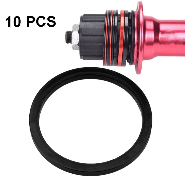 10 PCS FMFXTR Bicycle BB Middle Shaft Flying Wheel Cushion, Thickness: — 3mm (Black)