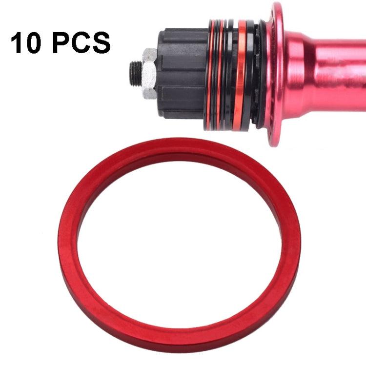 10 PCS FMFXTR Bicycle BB Middle Shaft Flying Wheel Cushion, Thickness: — 3mm (Red)