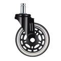 Furniture PU Universal Plug Caster Office Chair Mute Wheel, Size: 3 Inch
