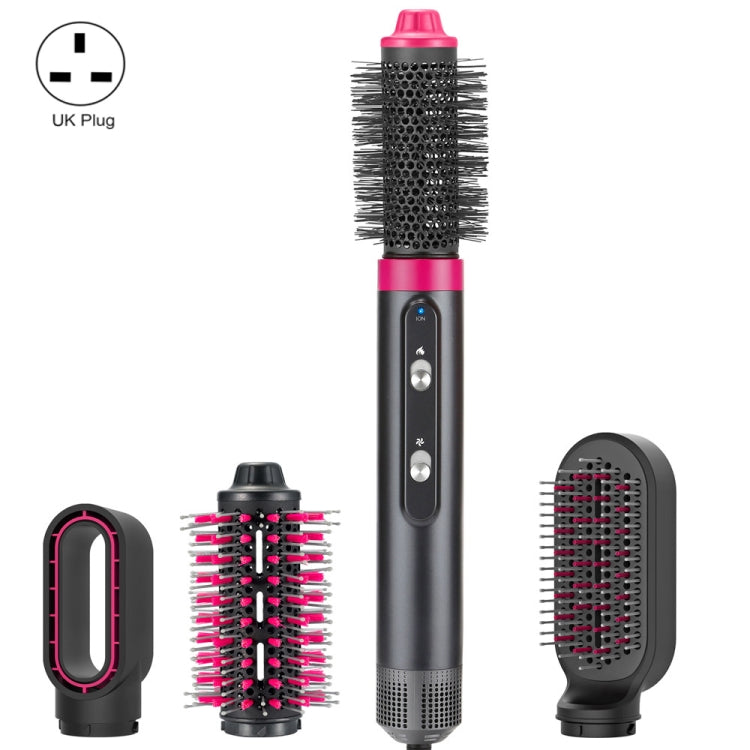 4 In 1 Hair Dryer Curling Straight Comb Hot Air Comb — US Plug
