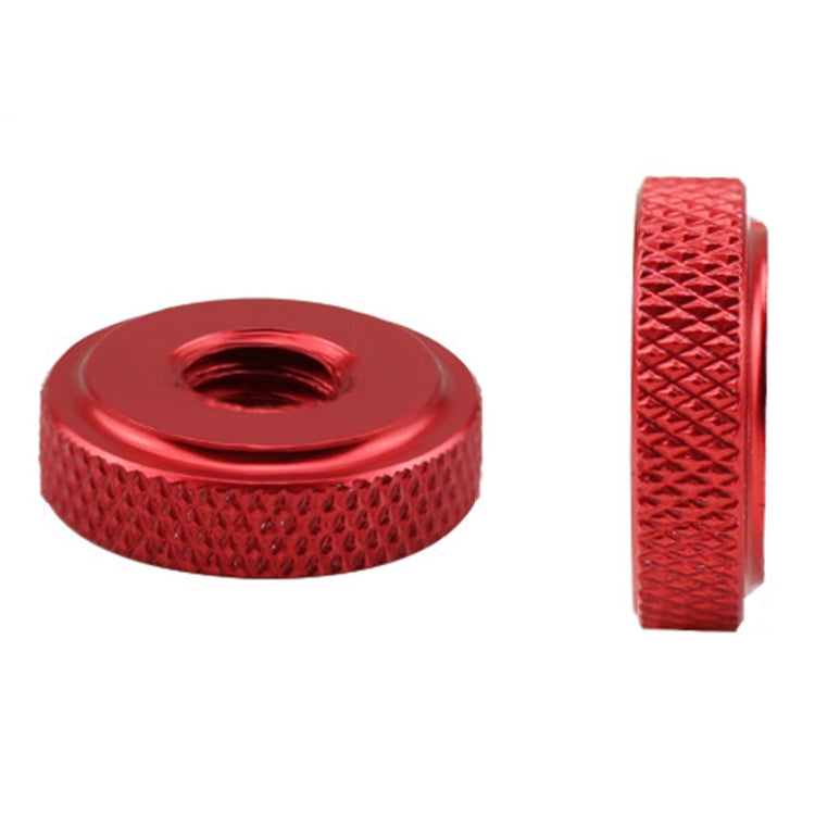 Knurled Aluminum Alloy Single Layer Hand Tight Nut Thin Small Step Nut — M6-D20x5Red