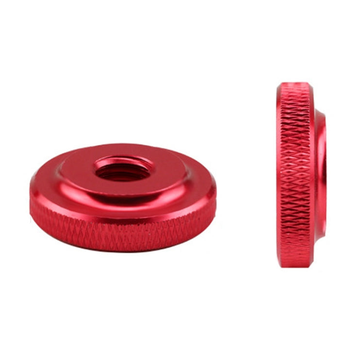 Knurled Aluminum Alloy Single Layer Hand Tight Nut Thin Small Step Nut — M8-D20x6Red