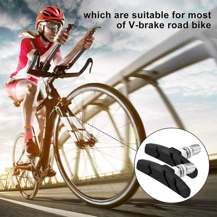 2 Pairs Silent V-brake Bicycle Brake Shoes