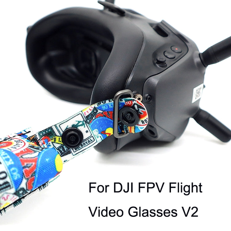 Flight Video Glasses Graffiti Color Headband Fixed Strap For DJI FPV Goggles V2