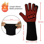 1 Pair High Temperature Resistant Silicone BBQ Gloves Anti-Scalding Gloves