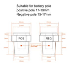 Car Battery Pile Header Circular Column Battery Maintenance Modification Accessories, 3 Pairs
