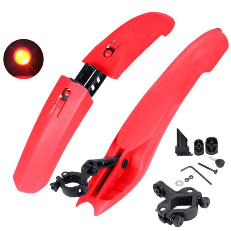 2632 Bicycle Quick Release Mudguards, Style: — Widened (Red)