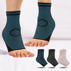 1pair Nylon Knitted Ankle Pads Compression Support Anti-Sprain Cycling Protective Gear — White L