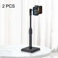 2 PCS Desktop Mobile Phone Live Broadcast Bracket Online Class Telescopic Floor Stand