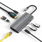 Blueendless 8K/30Hz Type-C To Gigabit Ethernet USB3.1 Docking Station