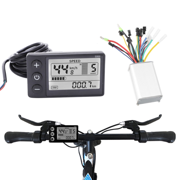 S866 A Type Electric Bicycle Universal Electric Bicycle Dashboard Set, Specification: — A Type 24V /36V