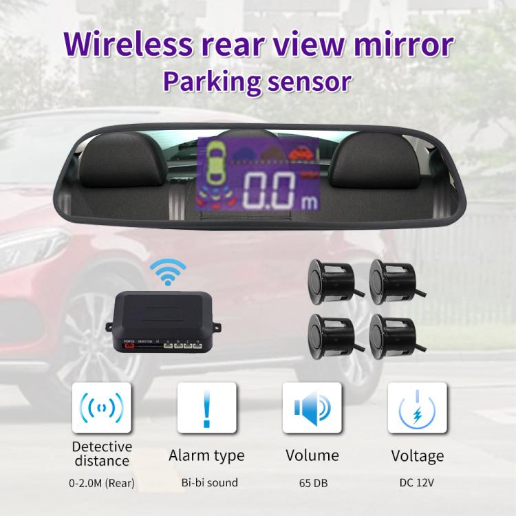 Wireless Radar with LED Display Automatic Alarm Reversing Assist