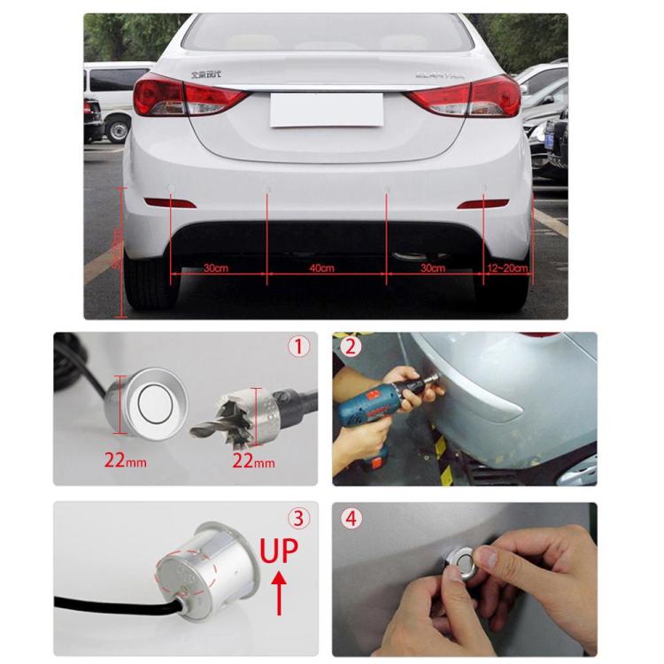 Wireless Radar with LED Display Automatic Alarm Reversing Assist
