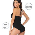 DS40 Ladies Slim and Conservative Halter Neck Swimsuit
