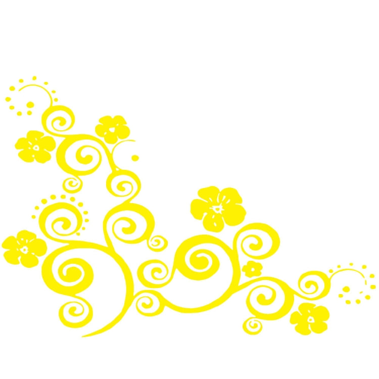 D-908 Summer Flower Totem PVC Car Hood Sticker — D-908