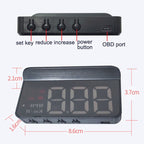 Speed Water Temperature Raising Instrument Panel HD Projector, Wireless Car OBD