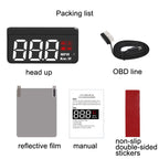 Speed Water Temperature Raising Instrument Panel HD Projector, Wireless Car OBD