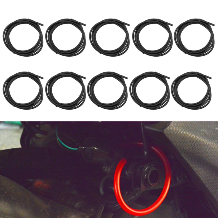 10PCS Motorcycle Modification Oil Pipe Rubber Gasoline Pipe, Length: 1m