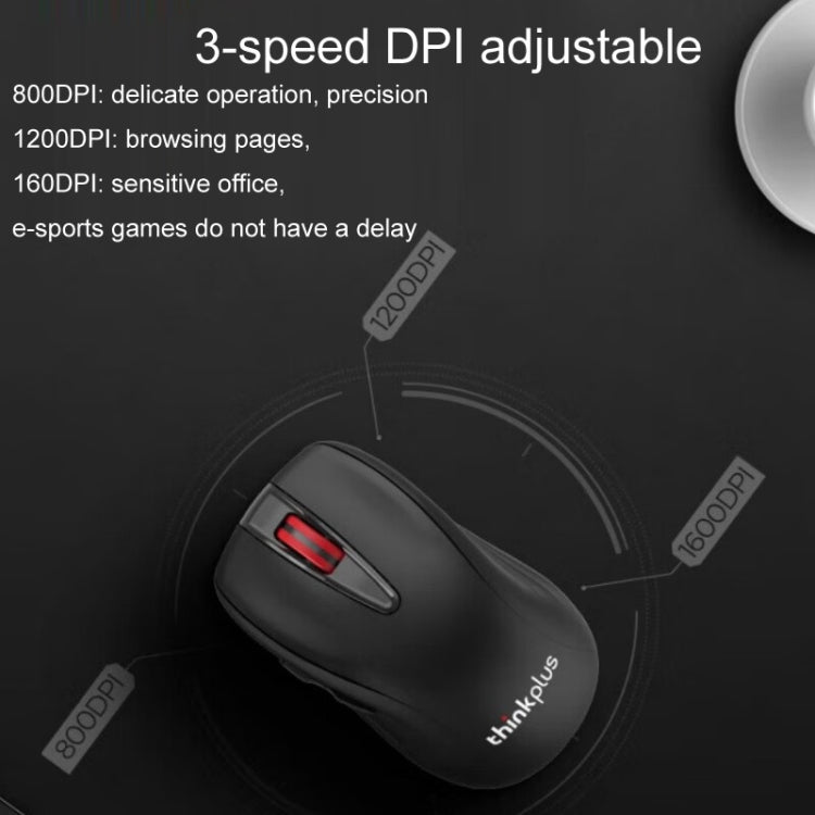 Lenovo Thinkplus High-Precision Wireless Mouse Ergonomic Design Gaming Office Mouse
