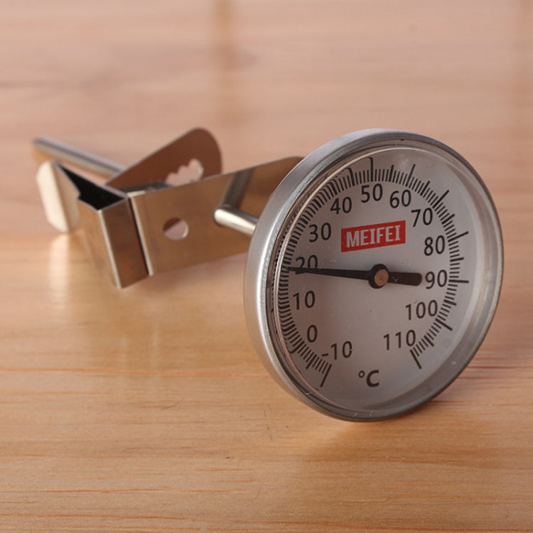 Stainless Steel Hand-brewed Coffee Large Screen Can be Hung Thermometer, Style: — Big Plate Silver