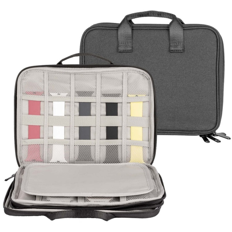 Portable Double-Layer Strap Storage Bag Data Cable Organizer Bag