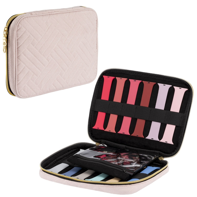 Velvet Watch Strap Watch Accessories Storage Bag — Black M