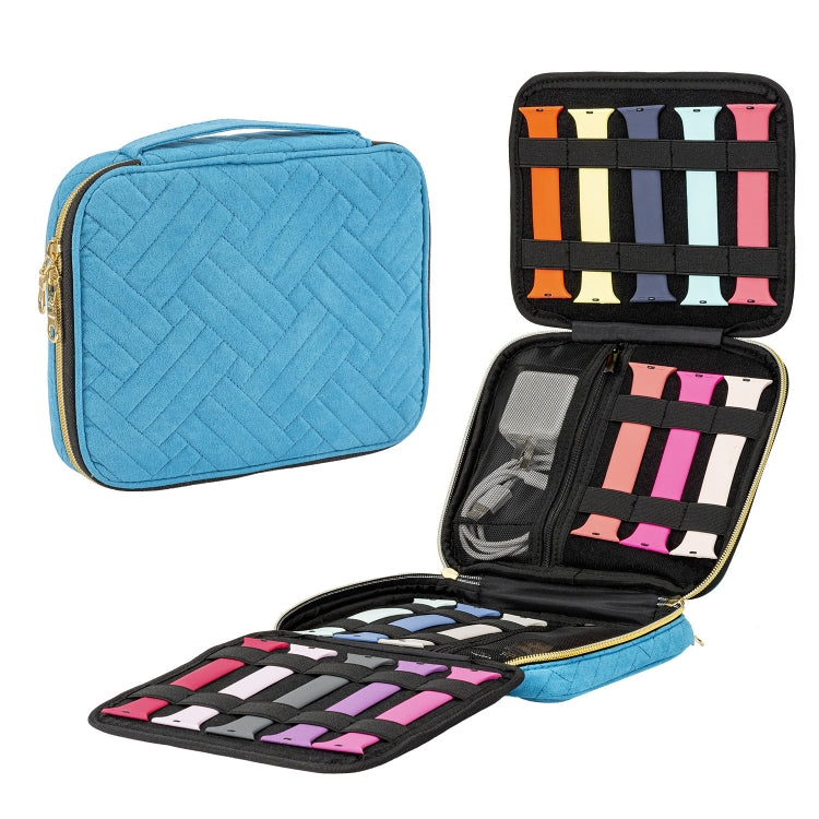 Velvet Watch Strap Watch Accessories Storage Bag — Pink M