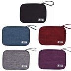 Travel Portable Strap Data Cable Storage Bag — Black