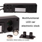 Car Inside And Outside Dual Temperature+Clock+Voltage LED Electronic Display