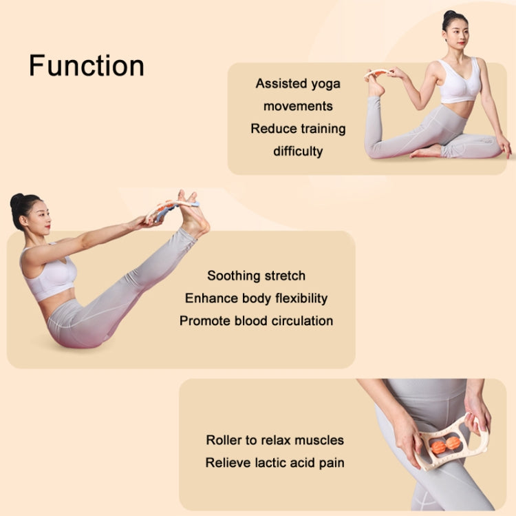 Massage Stretching Yoga Assisted Ring With Raised Point Roller — view 7