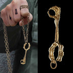 Skull Hand Game Cigarette Clip Electroplating Ring