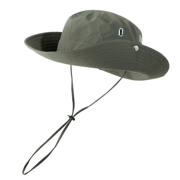 Versatile Breathable Sunscreen Drawstring Fisherman Hat — Army Green