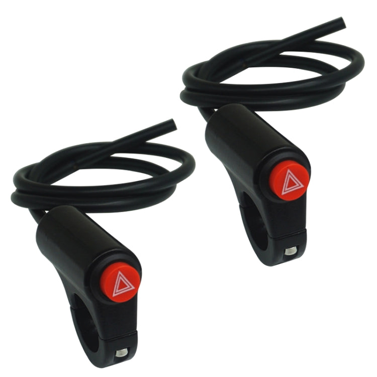 2PCS KG-037E Motorcycle Double Flash Warning Switch Retrofit Accessories