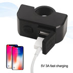 Motorcycle Dual USB Mobile Phone Charger 5V 3A Fast Charging