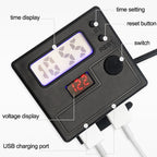 Motorcycle Clock Digital Display Dual USB Phone Charger Waterproof 5V 3A Fast Charge
